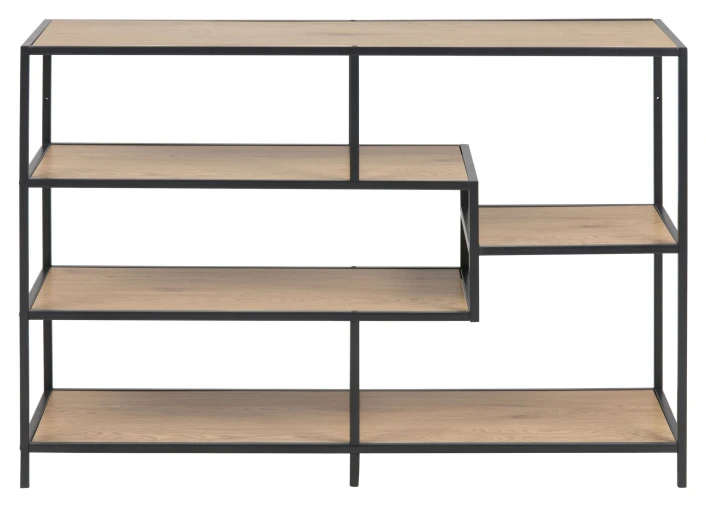 Newhaven Bokhylle M, 3 Asymmetriske Hyller - Natur/Sort 1 Newhaven Bokhylle M, 3 Asymmetriske Hyller - Natur/Sort