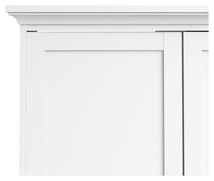 Paris Garderobeskap 4 Dører + 2 Skuffer - Hvit