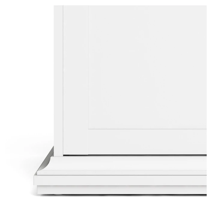 Paris Garderobeskap 4 Dører + 2 Skuffer - Hvit - Bilde 2