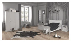 Paris Garderobeskap - 200,6x138,8 -UNOLIVING Butikk paris garderobeskab hvid b138 garderobeskabe TV00341 2 eaa5