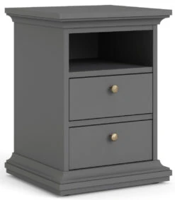 Paris Sengebord - Mat Grå -UNOLIVING Butikk paris sengebord mat graa sengeborde TV05114 3 5e59