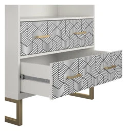 Scarlett Hylle M. Skuffer - Hvit -UNOLIVING Butikk scarlett reol m skuffer hvid reol NT01366 5 3ba3