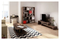 Temahome - Berlin Reol - Valnøtt - 198x150 -UNOLIVING Butikk temahome berlin reol 150x198 valnoed reol TE00092 2 fbad