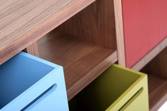 Temahome - Berlin Reol - Valnøtt - 159x70 9 Temahome - Berlin Reol - Valnøtt - 159x70 - Bilde 9