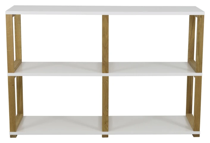 TENZO - Art Reol 2x2, Hvit, Eik 1 TENZO - Art Reol 2x2, Hvit, Eik