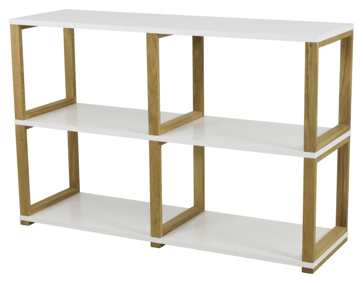 TENZO - Art Reol 2x2, Hvit, Eik 2 TENZO - Art Reol 2x2, Hvit, Eik - Bilde 2