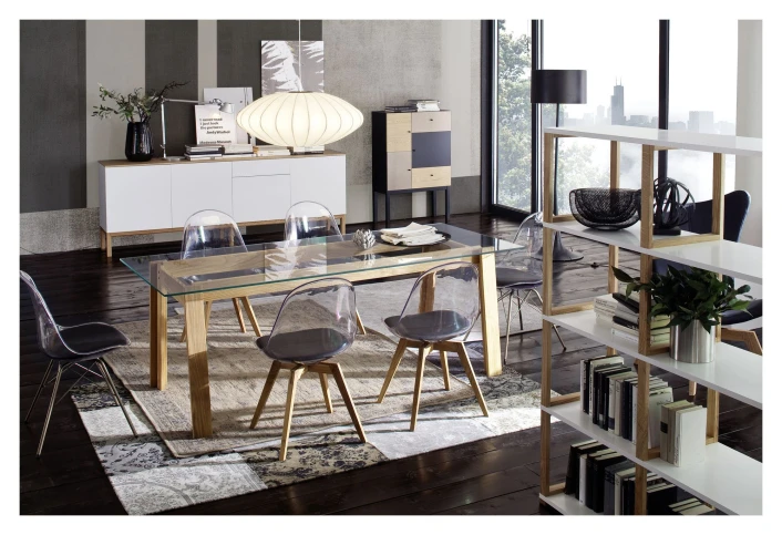 TENZO - Art Reol 3x3, Hvit, Eik 6 TENZO - Art Reol 3x3, Hvit, Eik - Bilde 6