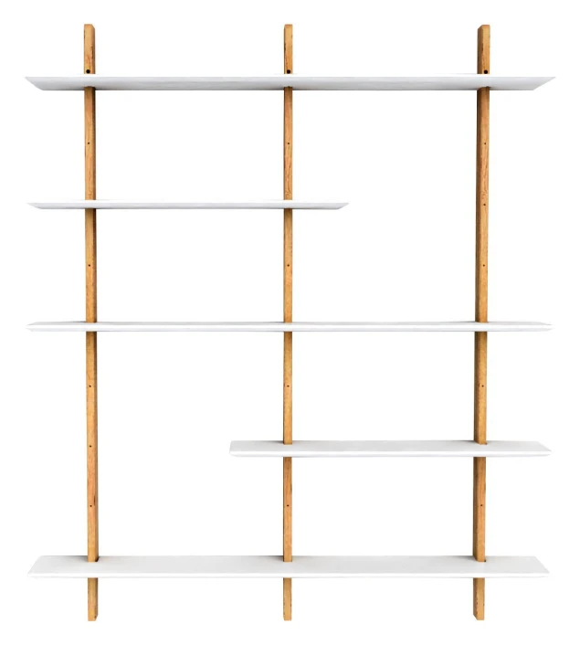 TENZO - Bridge Reolsystem 3/5 190X162, Hvit/Eik 1 TENZO - Bridge Reolsystem 3/5 190X162, Hvit/Eik