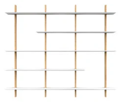 TENZO - Bridge Reolsystem 4/5 190X224, Hvit/Eik