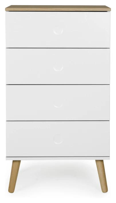 Dot Kommode 55x43 - Hvit/eik 1 Dot Kommode 55x43 - Hvit/eik