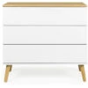Dot Kommode 90x43 - Hvit/eik