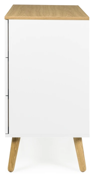 Dot Kommode 90x43 - Hvit/eik 3 Dot Kommode 90x43 - Hvit/eik - Bilde 3