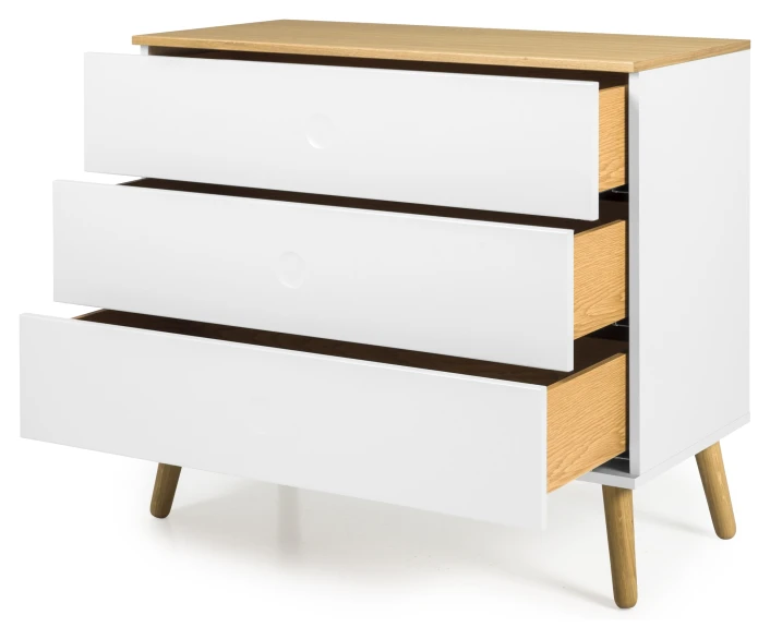 Dot Kommode 90x43 - Hvit/eik 5 Dot Kommode 90x43 - Hvit/eik - Bilde 5