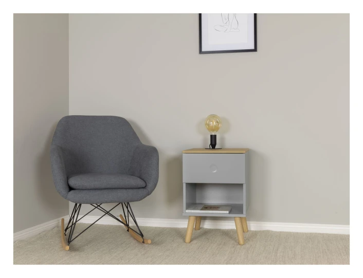 DOT Nattbord - Eik/Grå 9 DOT Nattbord - Eik/Grå - Bilde 9