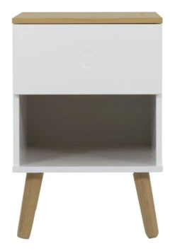DOT Nattbord - Eik/Hvit