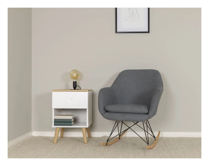 DOT Nattbord - Eik/Hvit 2 DOT Nattbord - Eik/Hvit - Bilde 2