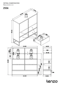 Lipp Skap - Sort/ask -UNOLIVING Butikk tenzo lipp skab sortask TZ00755 10 3d73