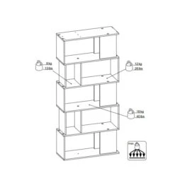 Maze Reol - Lyst Tre 11 Maze Reol - Lyst Tre -UNOLIVING Butikk tvilum maze reol lystrae reol TV04836 6 f230