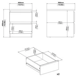 Naia Nattbord 2 Skuffer, Hvit Høyglans 15 Naia Nattbord 2 Skuffer, Hvit Høyglans -UNOLIVING Butikk tvilum naia natbord 2 skuffer hvid hoejglans sengebord TV05245 11 cd55