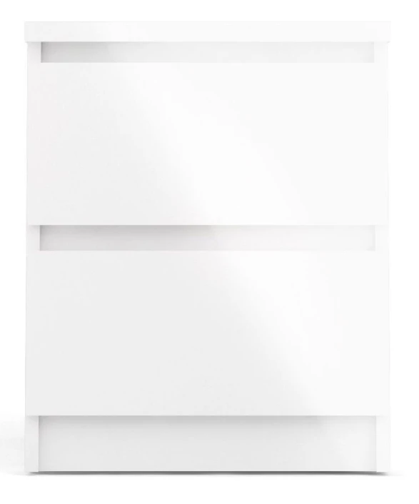 Naia Nattbord 2 Skuffer, Hvit Høyglans 1 Naia Nattbord 2 Skuffer, Hvit Høyglans