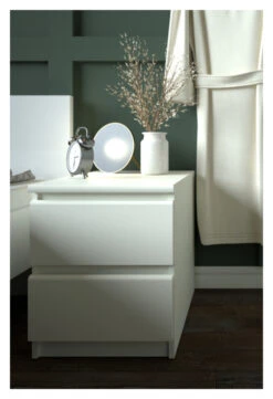 Naia Sengebord - Hvit Ask -UNOLIVING Butikk tvilum naia sengebord hvid ask sengebord TV04642 2 c105