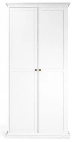 Paris Garderobeskap - 200,6x96,2 -UNOLIVING Butikk tvilum paris garderobeskab 200x96 hvid garderobeskab TV00339 1 d8b7