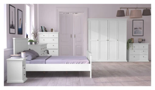 Paris Garderobeskap M/4 Døre - 200,6x181,4 -UNOLIVING Butikk tvilum paris garderobeskab hvid b181 garderobeskab TV00343 2 8e6f