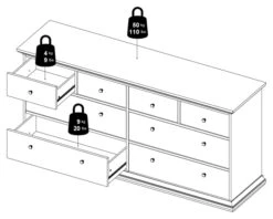 Paris Kommode M. 8 Skuffer - Mat Grå -UNOLIVING Butikk tvilum paris kommode m 8 skuffer mat graa kommode TV05138 11 2fef