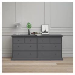 Paris Kommode M. 8 Skuffer - Mat Grå -UNOLIVING Butikk tvilum paris kommode m 8 skuffer mat graa kommode TV05138 2 b8b3