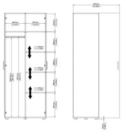 Pepe Garderobeskap M. 2 Dører - Eik 19 Pepe Garderobeskap M. 2 Dører - Eik -UNOLIVING Butikk tvilum pepe garderobeskab m 2 laager eg TV05350 11 68d3