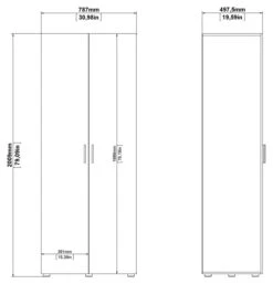 Pepe Garderobeskap M. 2 Dører - Trøffel 18 Pepe Garderobeskap M. 2 Dører - Trøffel -UNOLIVING Butikk tvilum pepe garderobeskab m 2 laager troeffel TV05351 10 d9c0