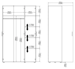 Pepe Garderobeskap M. 3 Dører - Ask 16 Pepe Garderobeskap M. 3 Dører - Ask -UNOLIVING Butikk tvilum pepe garderobeskab m 3 laager ask TV05344 10 7817