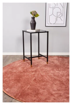 Dipp Sengebord - Sort Glasstopp, 40x40 -UNOLIVING Butikk venture design dipp sengebord sort glastop 40x40 sengeborde VD00178 6 41ff