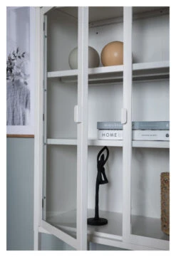 Misha Metall Bokskap, Hvit -UNOLIVING Butikk venture design misha metal bogkab hvid bogskabe VD00607 4 76fd