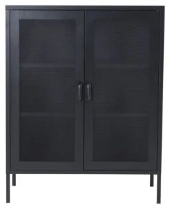 Misha Metall Bokskap, Svart Mesh