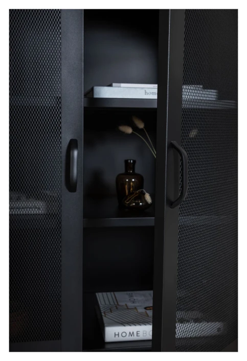 Misha Metall Bokskap, Svart Mesh - Bilde 6