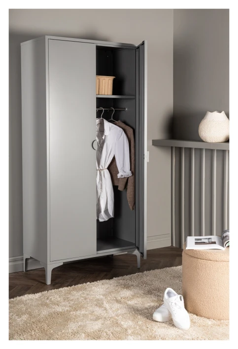 Piring Garderobeskap - Lysegrå 2 Piring Garderobeskap - Lysegrå - Bilde 2