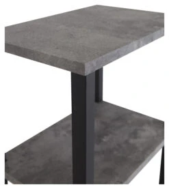 Rise Sengebord - Betong-look/Sorte Metallben 6 Rise Sengebord - Betong-look/Sorte Metallben -UNOLIVING Butikk venture design rise sengebord beton looksorte metalben sengeborde VD00135 4 10eb