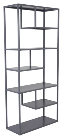 Staal, Reol, Grå Metall -UNOLIVING Butikk venture design staal reol graa metal reoler VD00258 3 6da8