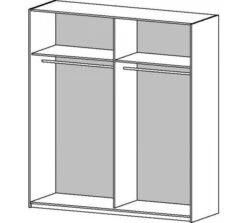 Verona Garderobeskap - Lys Tre 11 Verona Garderobeskap - Lys Tre -UNOLIVING Butikk verona garderobeskab m skydedoere 6 paneler ege look b182 garderobeskabe TV0457 01f3