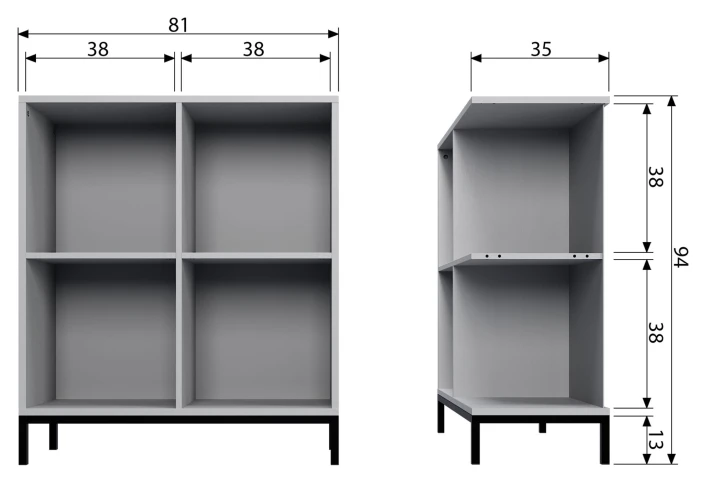 VTwonen Lower Case Hylle - Grå 6 VTwonen Lower Case Hylle - Grå - Bilde 6