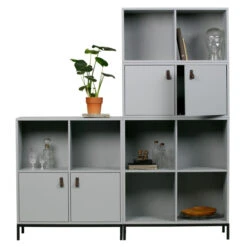 VTwonen Lower Modulreol M/2 Dører - Grå -UNOLIVING Butikk vtwonen lower modulreol m2 laager graa reoler EE01024 6 72a0