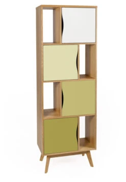 Woodman Avon Bokreol Smal - Oliven 15 Woodman Avon Bokreol Smal - Oliven -UNOLIVING Butikk woodman avon bogreol smal oliven bogreoler WM00259 8 aded