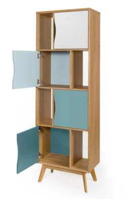 Woodman - Avon Reol H191 - Blå -UNOLIVING Butikk woodman avon reol h191 blaa reoler WM00194 3 890a