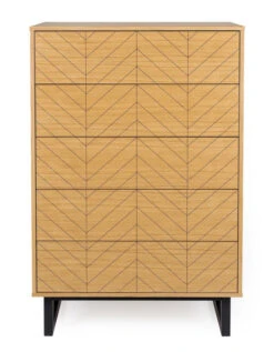 Woodman Camden Kommode - Eg/Herringbone Print, 80x48