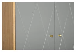 Woodman Mia Garderobeskap M. 2 Dører - Grå -UNOLIVING Butikk woodman mia garderobeskab m 2 laager graa garderobeskabe WM00270 6 2af3