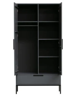 Woood Adam Garderobeskab - Grå 8 Woood Adam Garderobeskab - Grå -UNOLIVING Butikk woood adam garderobeskab graa garderobeskabe EE01333 3 5acb