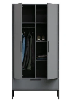 Woood Adam Garderobeskab - Grå 9 Woood Adam Garderobeskab - Grå -UNOLIVING Butikk woood adam garderobeskab graa garderobeskabe EE01333 4 5562