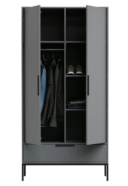 Woood Adam Garderobeskab - Grå 4 Woood Adam Garderobeskab - Grå - Bilde 4