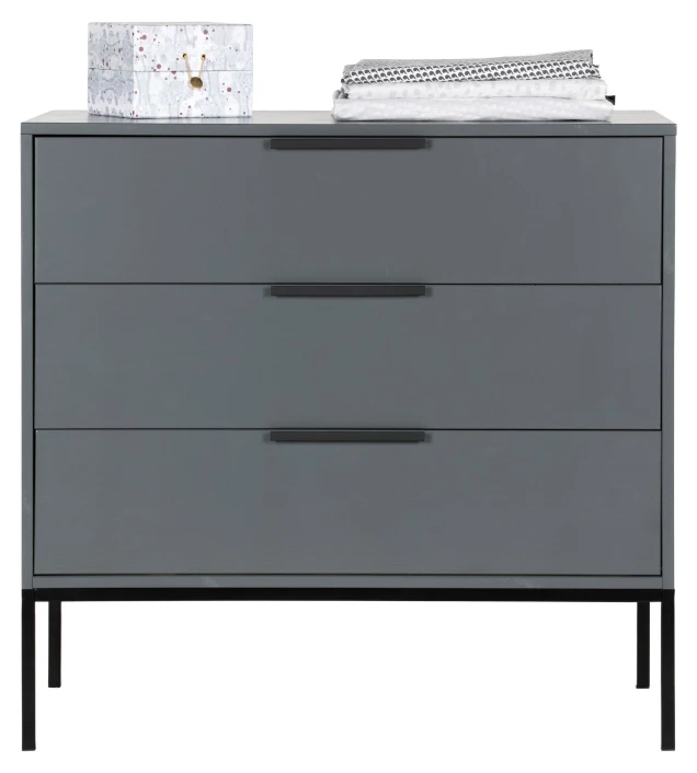 Woood Adam Kommode M. 3 Skuffer - Steel Grey - Bilde 2